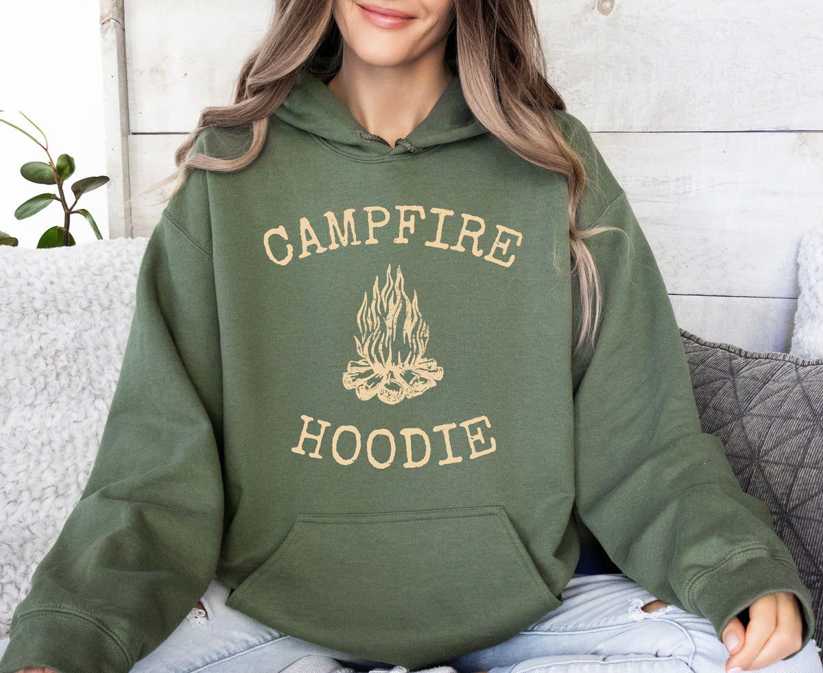 Campfire Hoodie Unisex Camping Pullover Sweatshirt Camping Hiking Bonfire Outdoorsy Sweatshirt Hoodie – Premium Graphic · Perfect For Daily Wear
