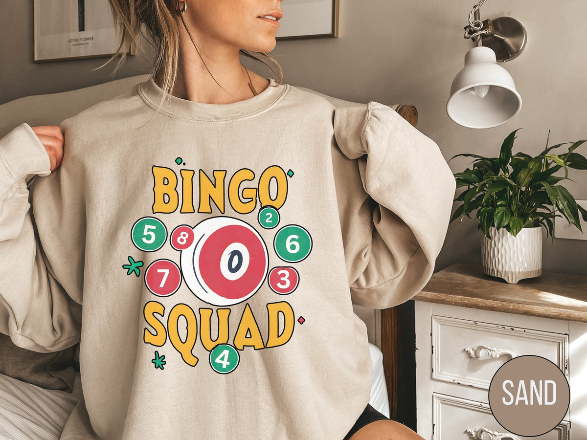 Bingo Squad Sweatshirt Bingo Game Sweatshirt Bingo Lover Funny Bingo Player Shirt Bingo Vintage Sweatshirt Gift for Bingo Game Lover Sweatshirt – Feel-Good Design · Great Gift For Fans