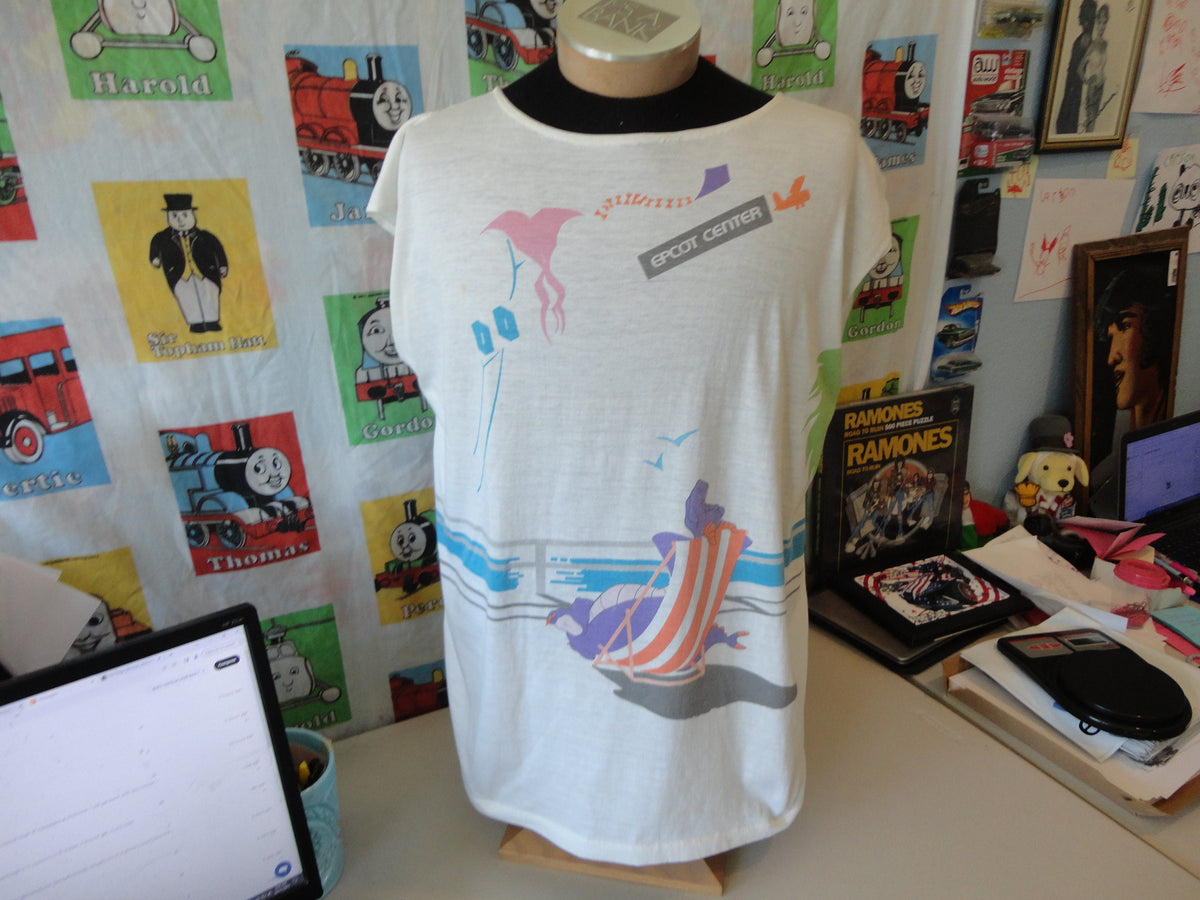 Vintage 8039s EPCOT Center Figment Beach sleeveless Beach Sleep T shirt L Graphic Tee – Easygoing Wear · Top Pick For Any Outfit