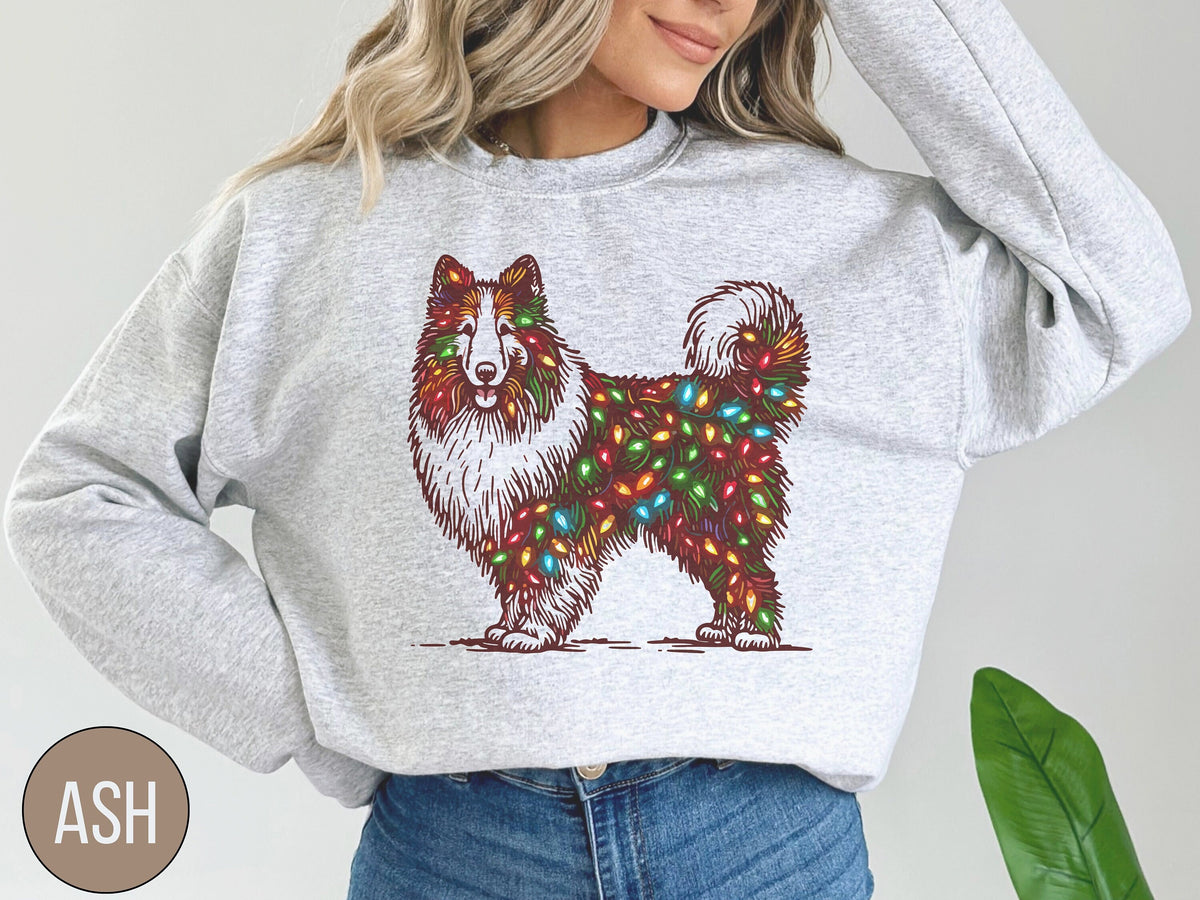 Rough Collie Christmas Sweatshirt Collie Christmas Lights Sweatshirt Rough Collie Gift Collie Dog Lovers Collie mom Xmas Custom Collie Sweatshirt – Easygoing Wear · Must-Have Style