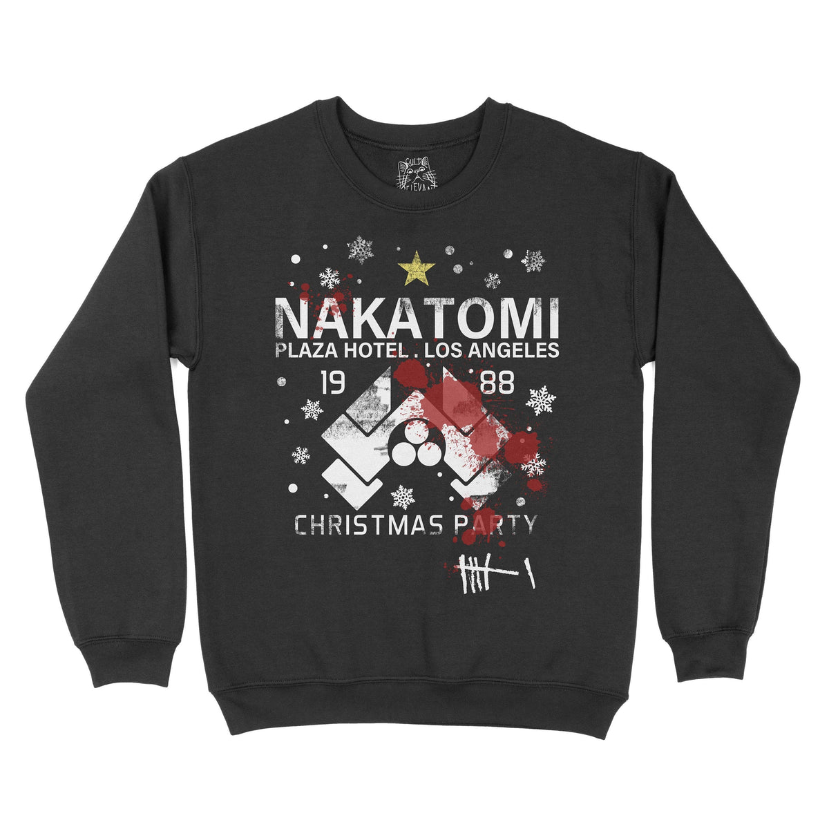 Nakatomi Plaza Christmas Sweater Die Hard John McLane Funny Xmas Graphic Tee – Everyday Comfort · High-Quality Print