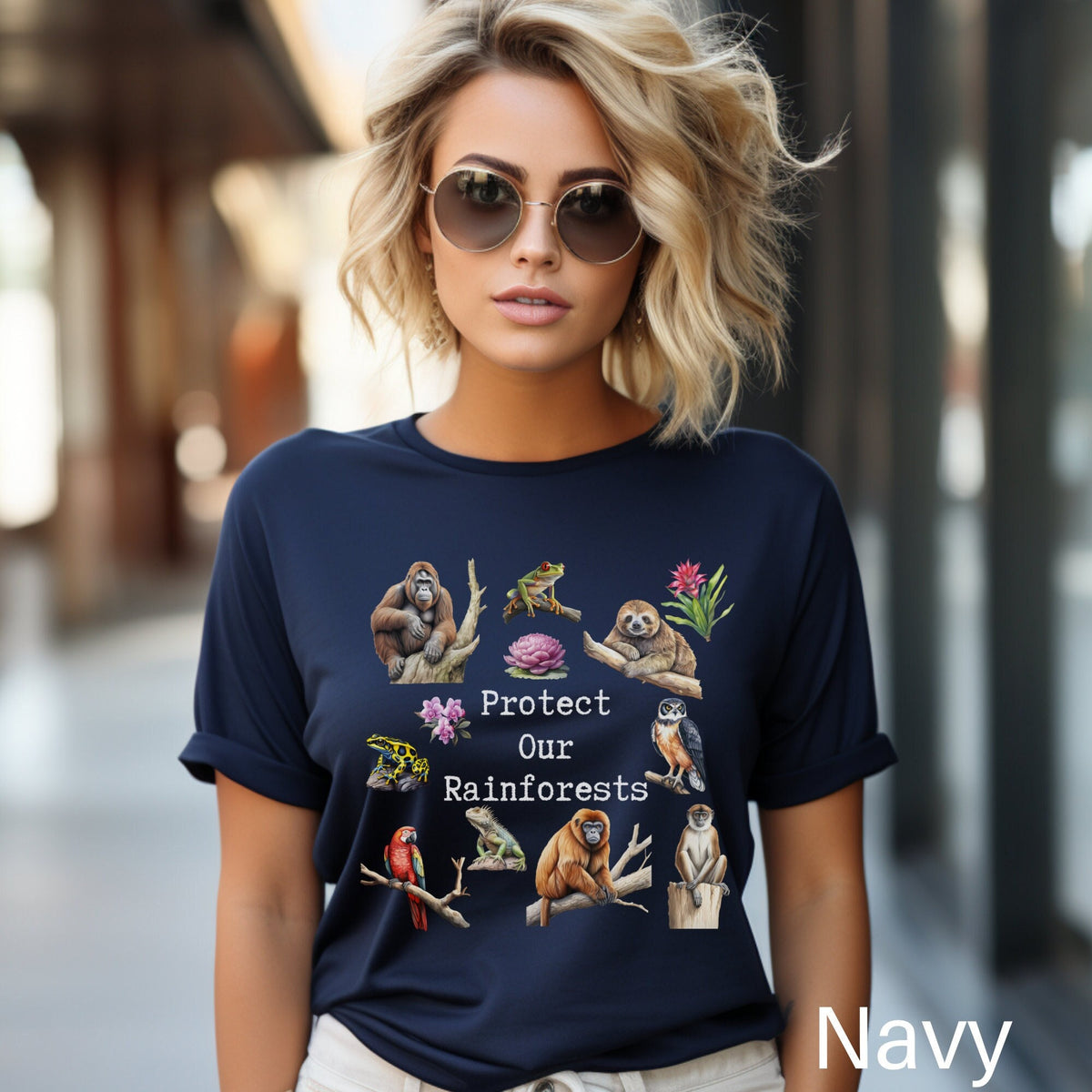 Protect Our Rainforests Shirt Primates of the Forest Save the Wildlife Tshirt Animal Conservation Tee Environment Shirt Save the Planet Graphic Tee – Aesthetic Look · Must-Have Style