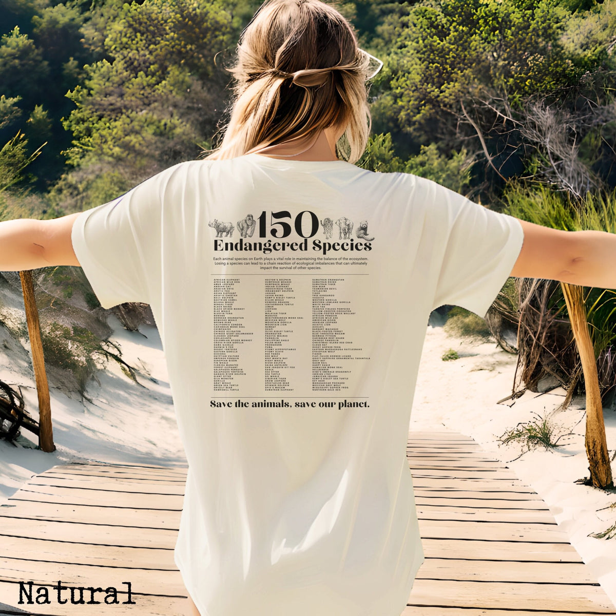 Endangered Species Shirt Wildlife Conservation Shirt Save the Planet Tshirt Animal Conservation Tee Zoo Shirt Animal Welfare Animal Lover Graphic Tee – Aesthetic Look · Great Gift For Fans