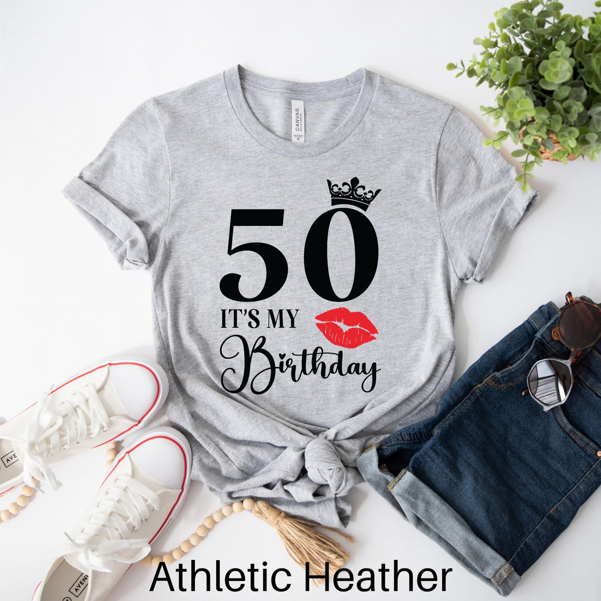 50th Birthday Shirt It39s My Birthday 50th Birthday Gift Birthday Shirt Women Birthday Shirt Birthday Party Shirt 50th Birthday Women Graphic Tee – Premium Graphic · Perfect For Daily Wear
