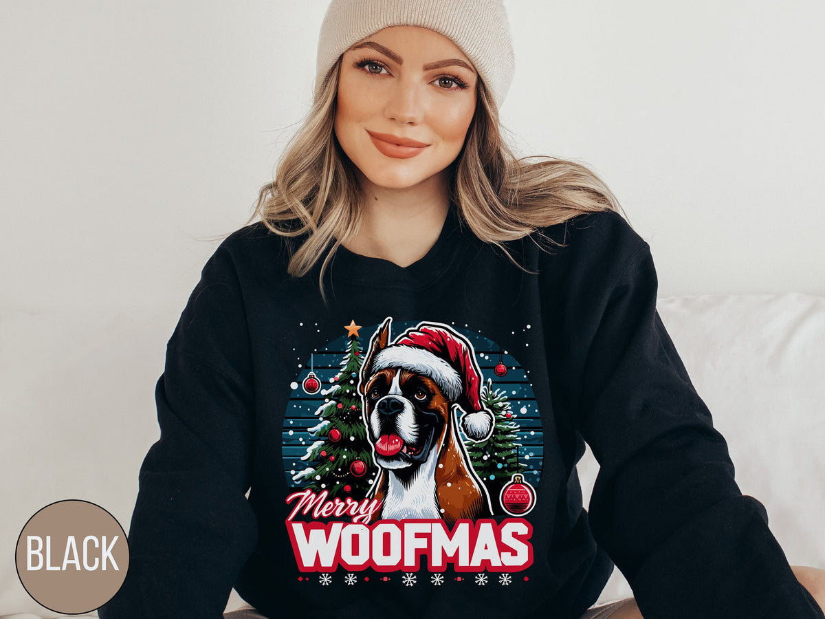 Boxer dog Christmas Sweatshirt Funny Boxer Xmas Sweatshirt Boxer owner Gift Boxer mom Boxer funny sweatshirt Boxer Christmas gifts Sweatshirt – Aesthetic Look · Top Pick For Any Outfit