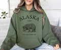 Alaska Grizzly Bear Hooded Sweatshirt Hoodie Unisex Alaska Pullover State Shirt Gift The Last Frontier Hoodie – Everyday Comfort · Top Pick For Any Outfit