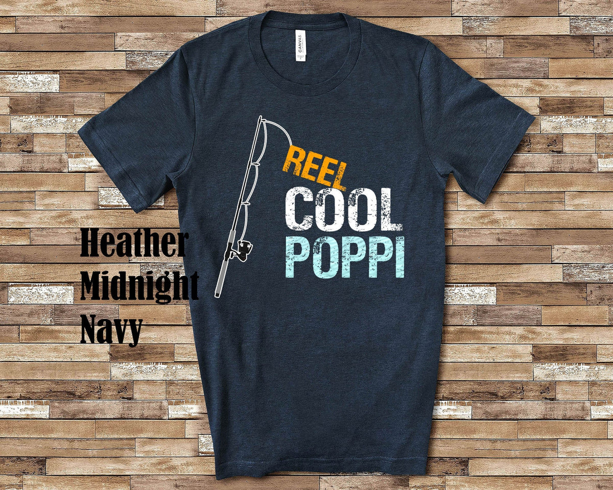 Reel Cool Poppi Shirt Tshirt Poppi Gift from Granddaughter Grandson Birthday Fathers Day Grandparent Gifts for Poppi Graphic Tee – Easygoing Wear · Perfect For Daily Wear