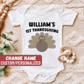 Personalized 1st Thanksgiving Outfit Custom Baby Bodysuit Outfit Newborn Thanksgiving Bodysuit Baby Gift 1st Thanksgiving Baby Bodysuit Graphic Tee – Bold Style · Perfect For Daily Wear