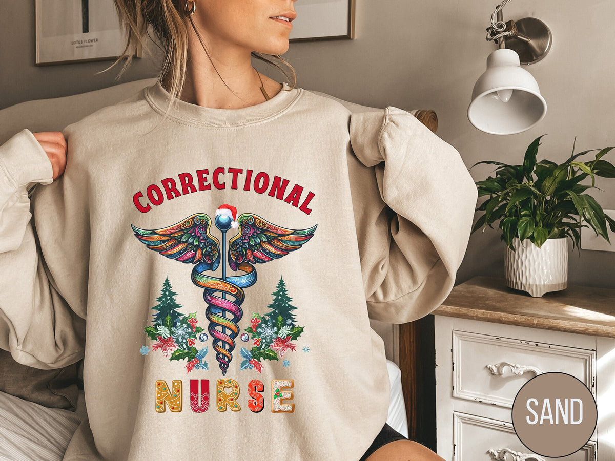 Correctional Nurse Sweatshirt corrections nurse Christmas Sweatshirt gift for correctional nurse correctional nurse X mas gift Xmas shirt Sweatshirt – Bold Style · Must-Have Style