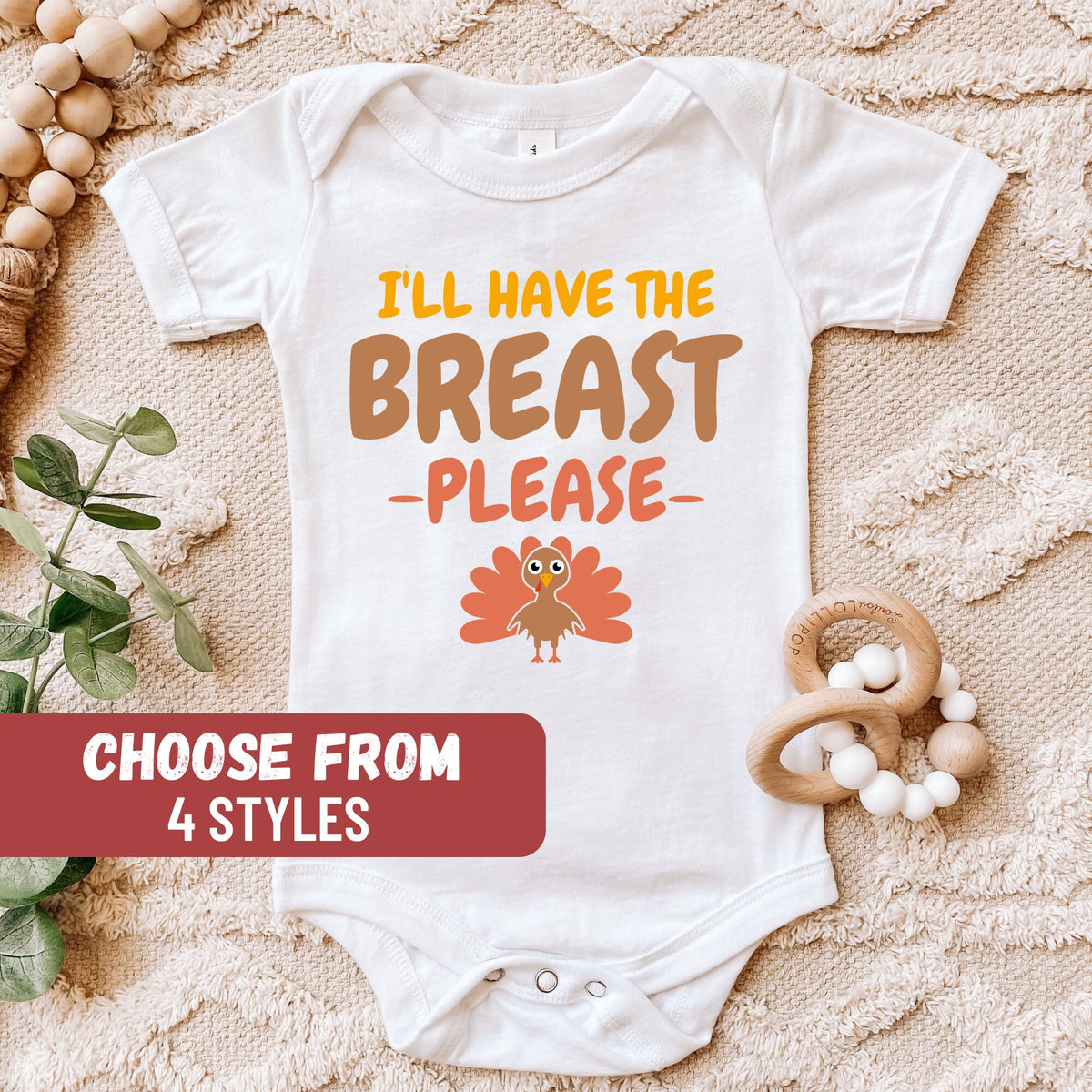 Funny Thanksgiving Outfit Thanksgiving Baby Bodysuit Thanksgiving Gift Thanksgiving Baby Tees I39ll Have The Breast Please Baby Bodysuit Graphic Tee – Bold Style · Great Gift For Fans