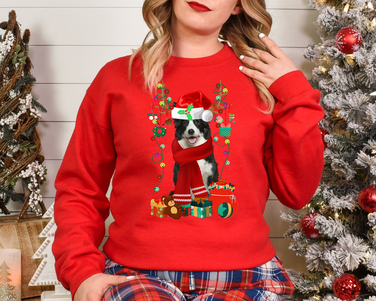Xmas Sweatshirt Border Collie Dog Christmas Sweater Unisex Xmas Jumper Day Stocking Filler Sweatshirt – Soft Feel · Top Pick For Any Outfit