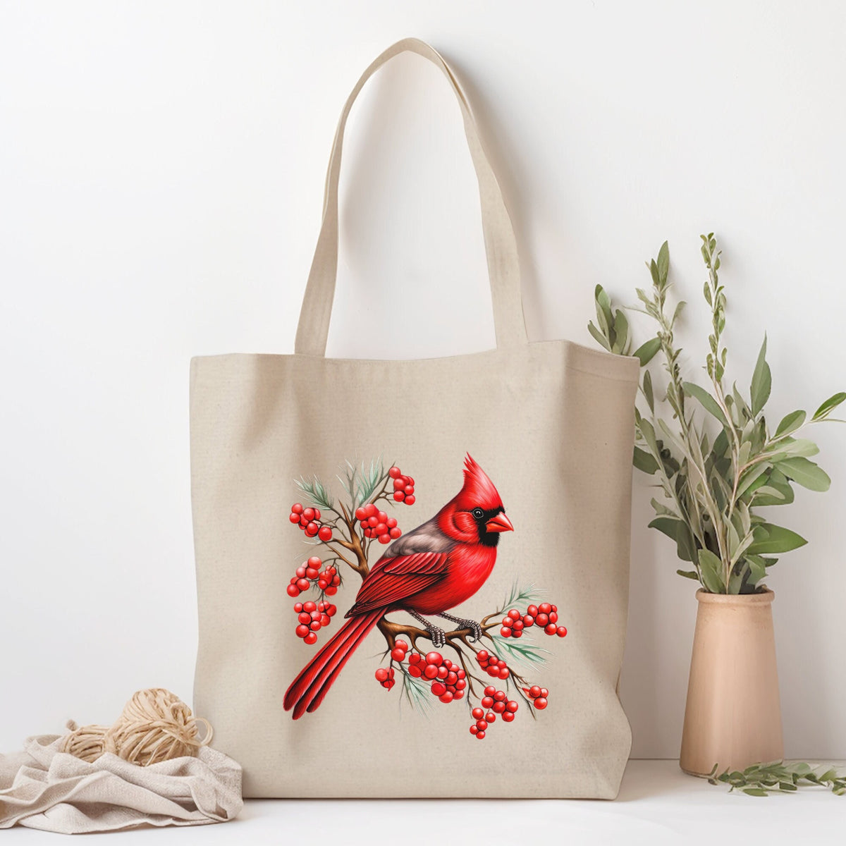 Cardinal Shopping Tote Bird Lover Gift Cardinal Grocery Bag Red Cardinal Bird Bird Tote Bag Bird Watching Gift Bird Watcher Book Bag Tote Bag – Fan Favorite · Great Gift For Fans