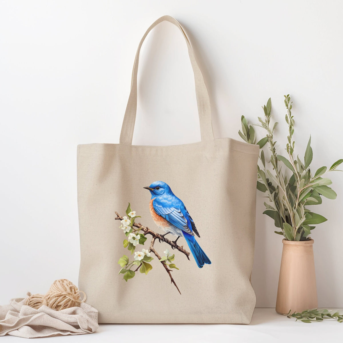 Bluebird Shopping Tote Bird Lover Gift Blue Bird Tote Bag Eastern Bluebird Tote Bird Library Bag Bird Watching Gift Birdwatcher Tote Tote Bag – Fan Favorite · Trending Graphic Apparel