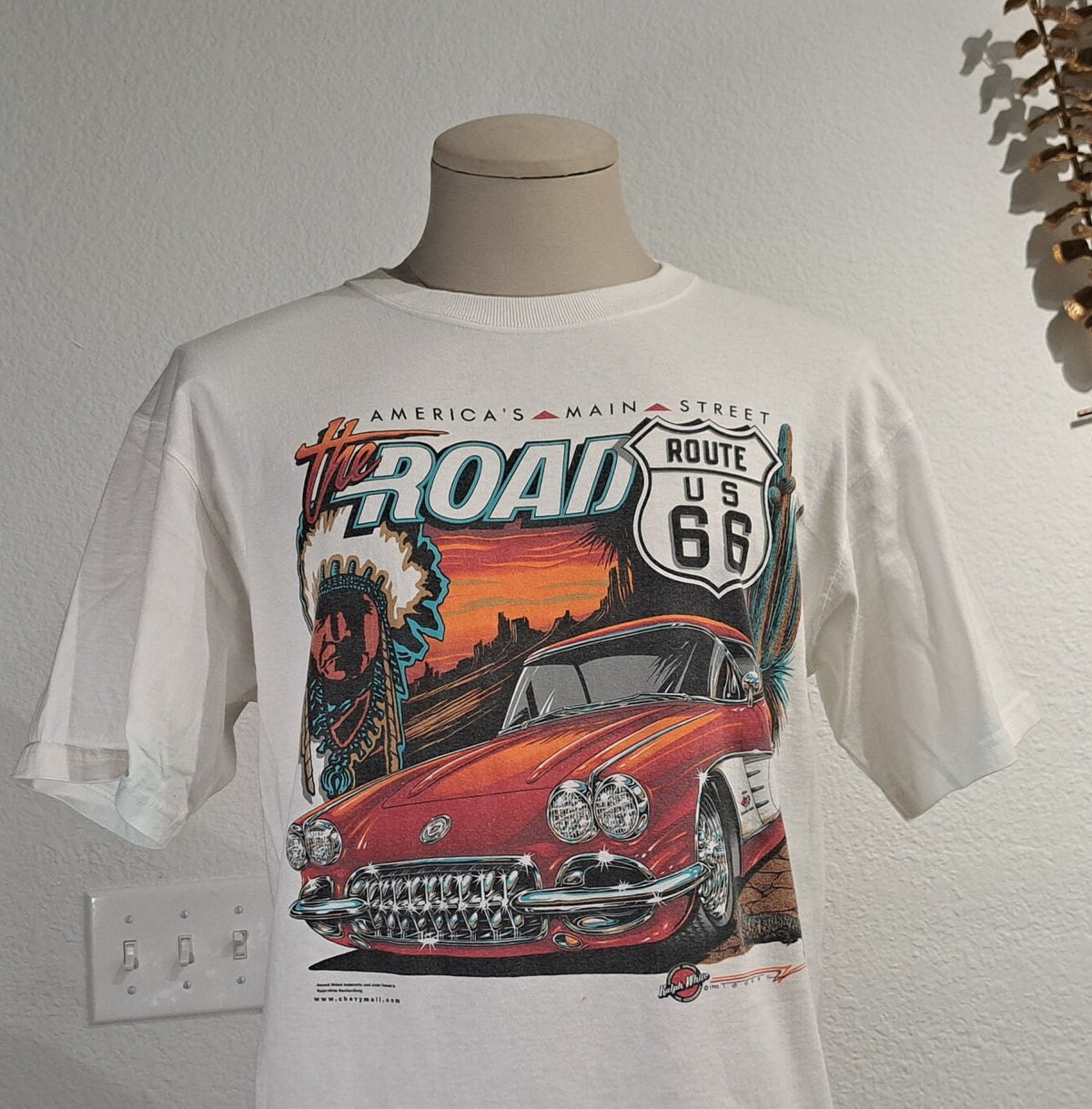 Vintage 90s Route 66 America39s Main Street white Tshirt size M Graphic Tee – Premium Graphic · Must-Have Style