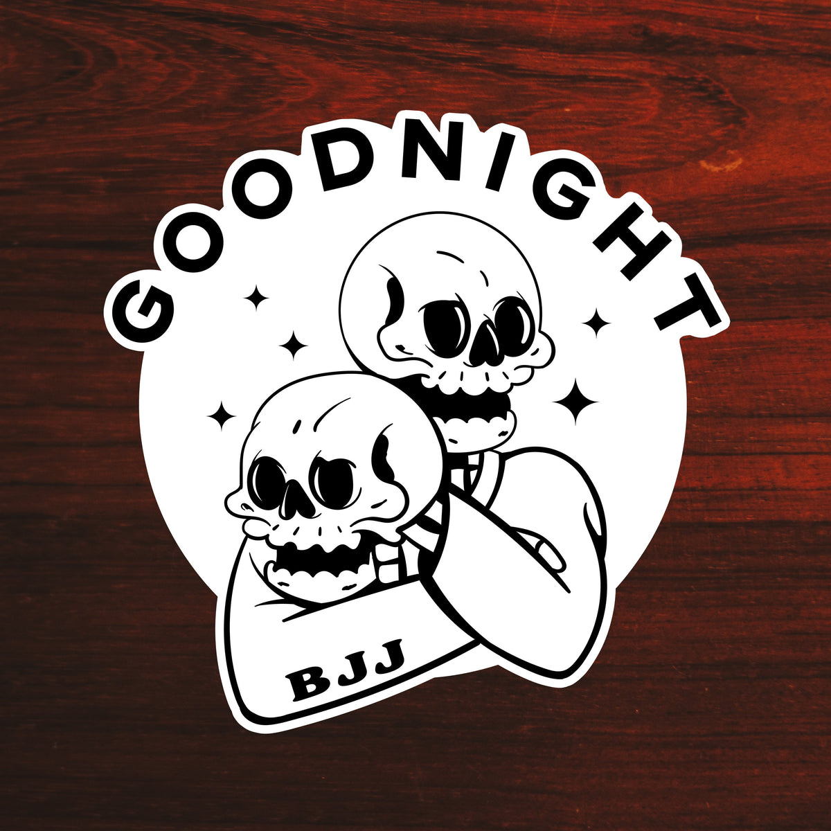 Jiu Jitsu 3x3 Sticker Goodnight Jiu Jitsu Skeleton Fighter Gift Shirt Martial Arts Tee BJJ Clothing Skull Design MMA Shirt Graphic Tee – Cozy Vibes · Top Pick For Any Outfit
