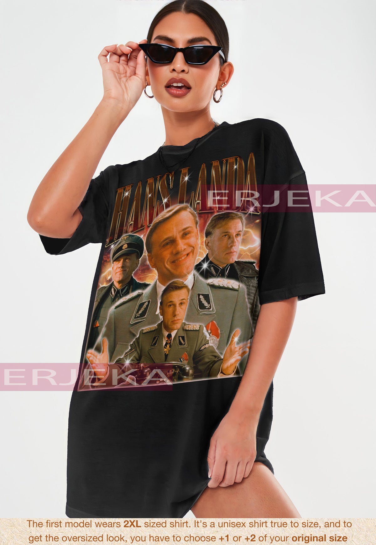 HANS LANDA Retro T shirt Christoph Waltz Vintage Shirt Christoph Waltz Fan Club Hans Landa 9039s Tees Inglourious Bastrds Graphic Tee – Aesthetic Look · Trending Graphic Apparel