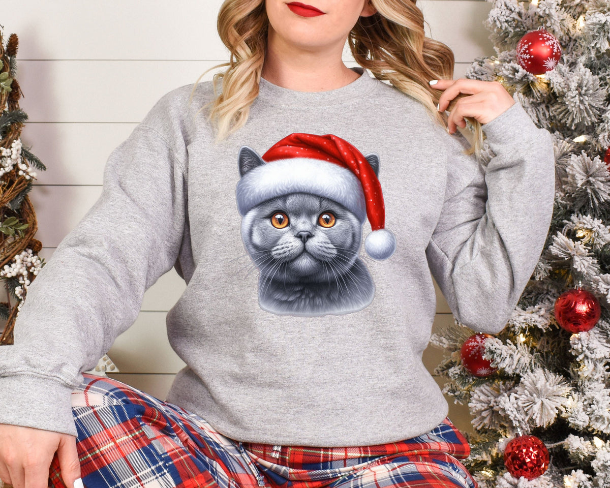 Xmas Sweatshirt Bombay Cat Christmas Sweater Xmas Jumper Day Santa Hat For Men Women Kids Stocking Filler Sweatshirt – Aesthetic Look · Perfect For Daily Wear