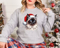 Xmas Sweatshirt Bulldog Cat Christmas Sweater Xmas Jumper Day Santa Hat For Men Women Kids Stocking Filler Sweatshirt – Bold Style · Top Pick For Any Outfit