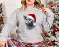 Xmas Sweatshirt Chartreux Cat Christmas Sweater Xmas Jumper Day Santa Hat For Men Women Kids Stocking Filler Sweatshirt – Warm & Stylish · Top Pick For Any Outfit