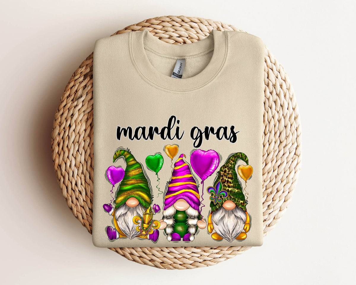 Mardi Gras Gnomies Sweatshirt Mardi Gras Gnome Shirt Mardi Gras Gnome Mardi Gras Shirt Mardi Gras Tshirt Mardi Gras Gnome Tee Sweatshirt – Fan Favorite · Must-Have Style