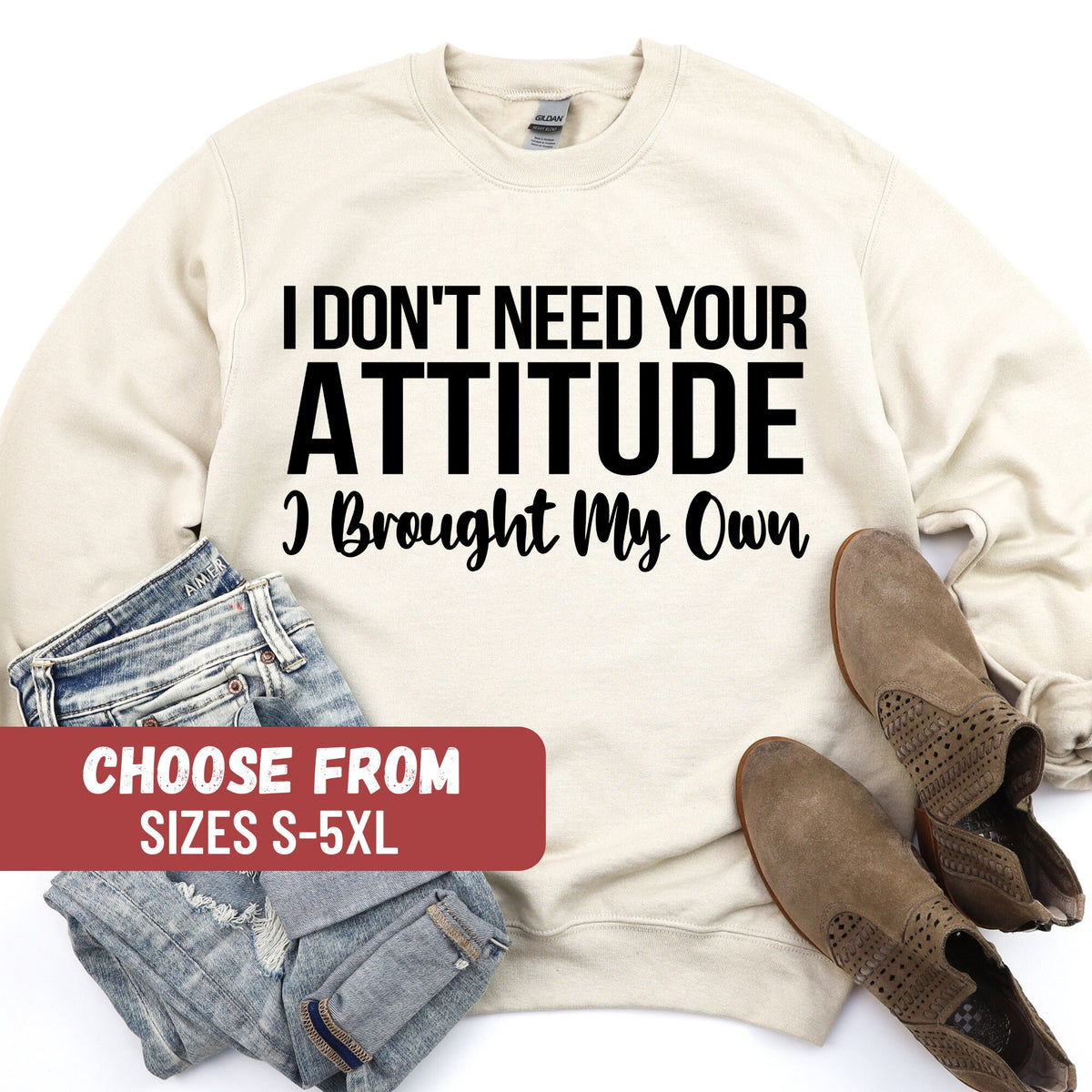 Sarcastic Sweatshirt Funny Sweater Sarcastic Sweatshirt Funny Saying Sweater I Don39t Need Your Attitude I Brought My Own Sweatshirt Sweatshirt – Feel-Good Design · Great Gift For Fans