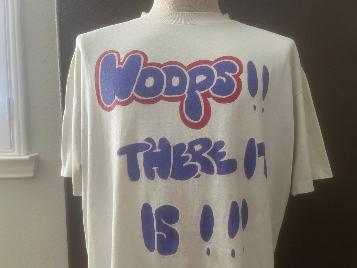 Vintage 9039s Woops There It Is Grey T Shirt Size XL Graphic Tee – Warm & Stylish · High-Quality Print