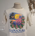 Vintage 90s Bahamas Paradise Island Flamingos white Tshirt size L Graphic Tee – Soft Feel · Trending Graphic Apparel