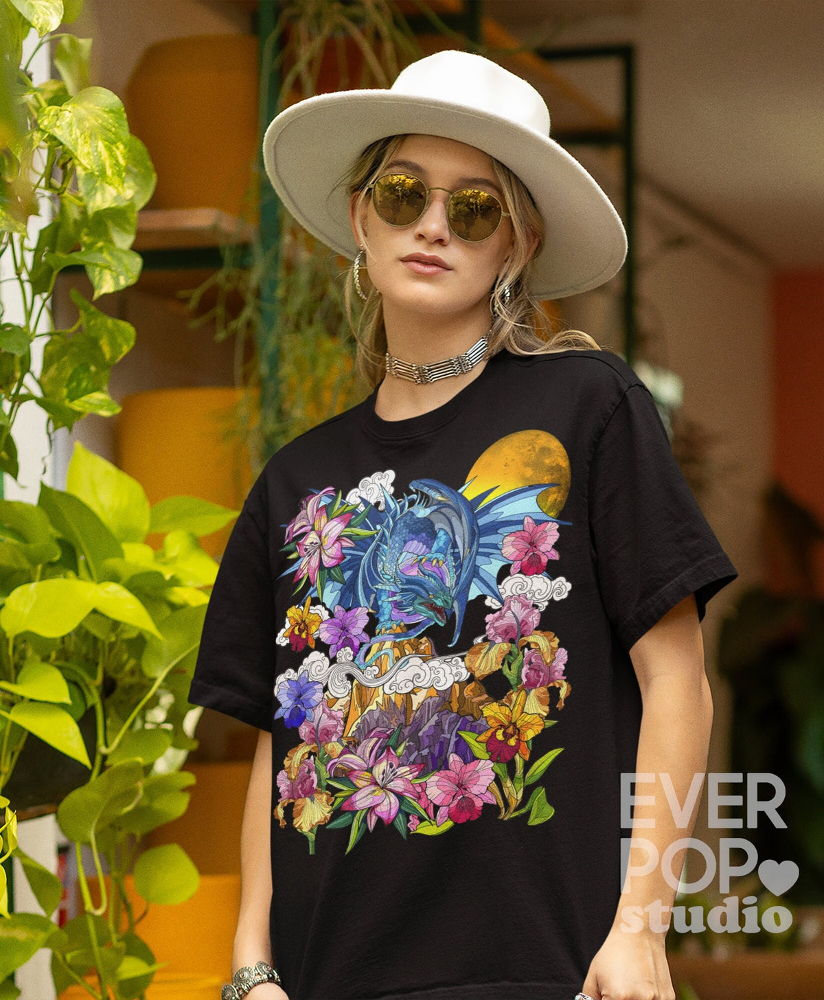 Wizard Dragon Shirt Magic Animal Tshirt Fantasy Graphic Tee Figment Floral Print Golbincore Clothing Mystical Woodland Mountain Graphic Tee – Fan Favorite · Trending Graphic Apparel