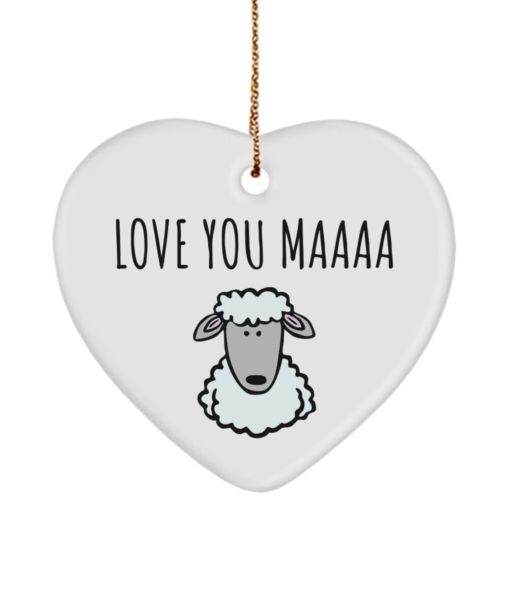 Funny Mother Ornament Valentines Day Gift Funny Mom Gift Cute Sheep Mothers Day Present Mom Birthday Love You Maaa Graphic Tee – Warm & Stylish · Must-Have Style