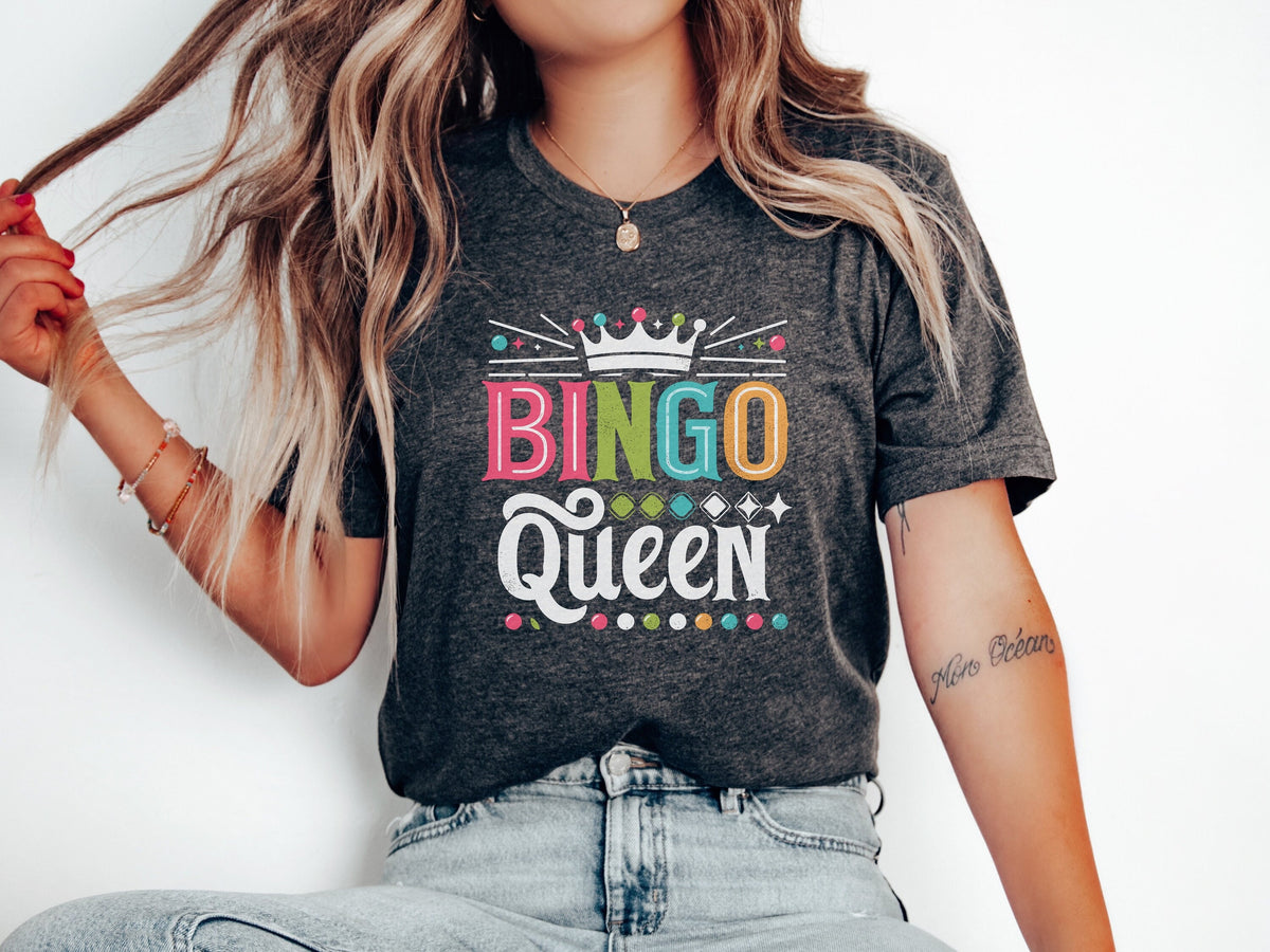 Bingo Queen Shirt Bingo Squad TShirt Bingo Lover Funny Bingo Player T Shirt Bingo Vintage Shirt Gift for Bingo Game Lovers Love Bingo Graphic Tee – Bold Style · Must-Have Style