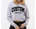 College Letters Crop Sweatshirt Varsity Cropped Sweatshirt Personalized College Cropped Sweatshirt Custom Women39s Cropped Sweatshirt Sweatshirt – Premium Graphic · Top Pick For Any Outfit