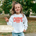 Kids In my Chiefs Era Youth Gildan crewneck sweatshirt Kansas City Football Distressed design Vintage Inspired Game Day Outfit Girls Sweatshirt – Soft Feel · Trending Graphic Apparel