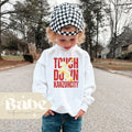 Kids Touchdown Kansas City Gildan Youth crewneck sweatshirt Chiefs Football Game Day Outfit Boys Girls Shirt Distressed Sweatshirt – Premium Graphic · Perfect For Daily Wear