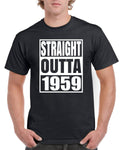 65th Birthday Mens TShirt Tee Shirt Gifts Present Funny Straight Outta 65 Years Old Year 1959 Graphic Tee – Cozy Vibes · Must-Have Style