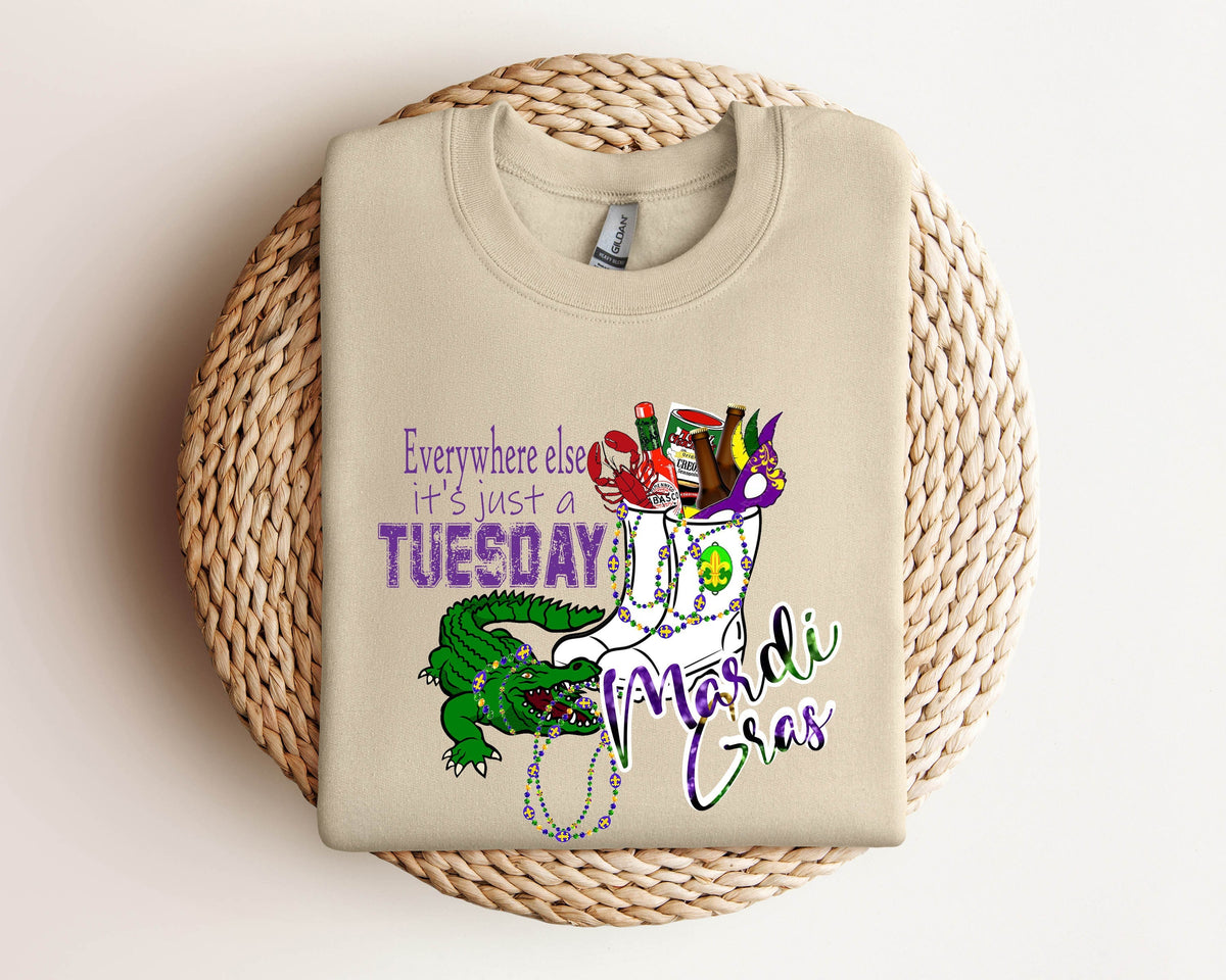 Mardi Gras carnival Sweatshirt Nola ShirtFat Tuesday ShirtFlower de luce ShirtLouisiana ShirtSaints New Orleans ShirtMardi Gras Day Sweatshirt – Bold Style · Perfect For Daily Wear