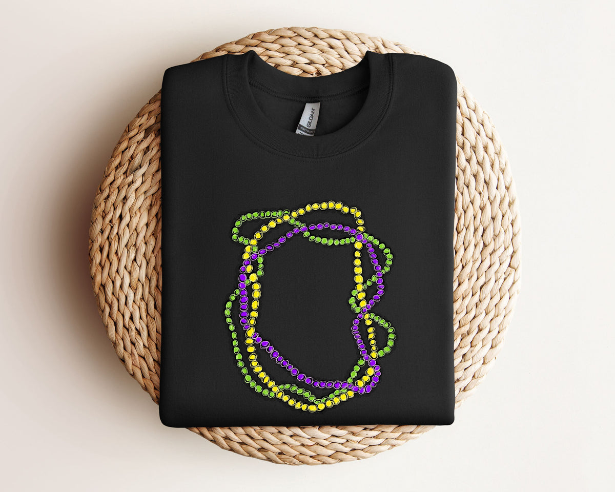 Mardi Gras Beads SweatshirtMardi Gras SweatshirtLouisiana Mardi Gras HoodieFestival SweatshirtMardi Gras OutfitGiftCarnival Shirt Hoodie – Aesthetic Look · Great Gift For Fans