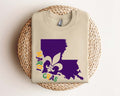 Louisiana Sweatshirt Mardi Gras Sweatshirt Louisiana Mardi Gras Hoodie Louisiana American Map Festival SweatshirtMardi Gras OutfitGift Hoodie – Easygoing Wear · Trending Graphic Apparel