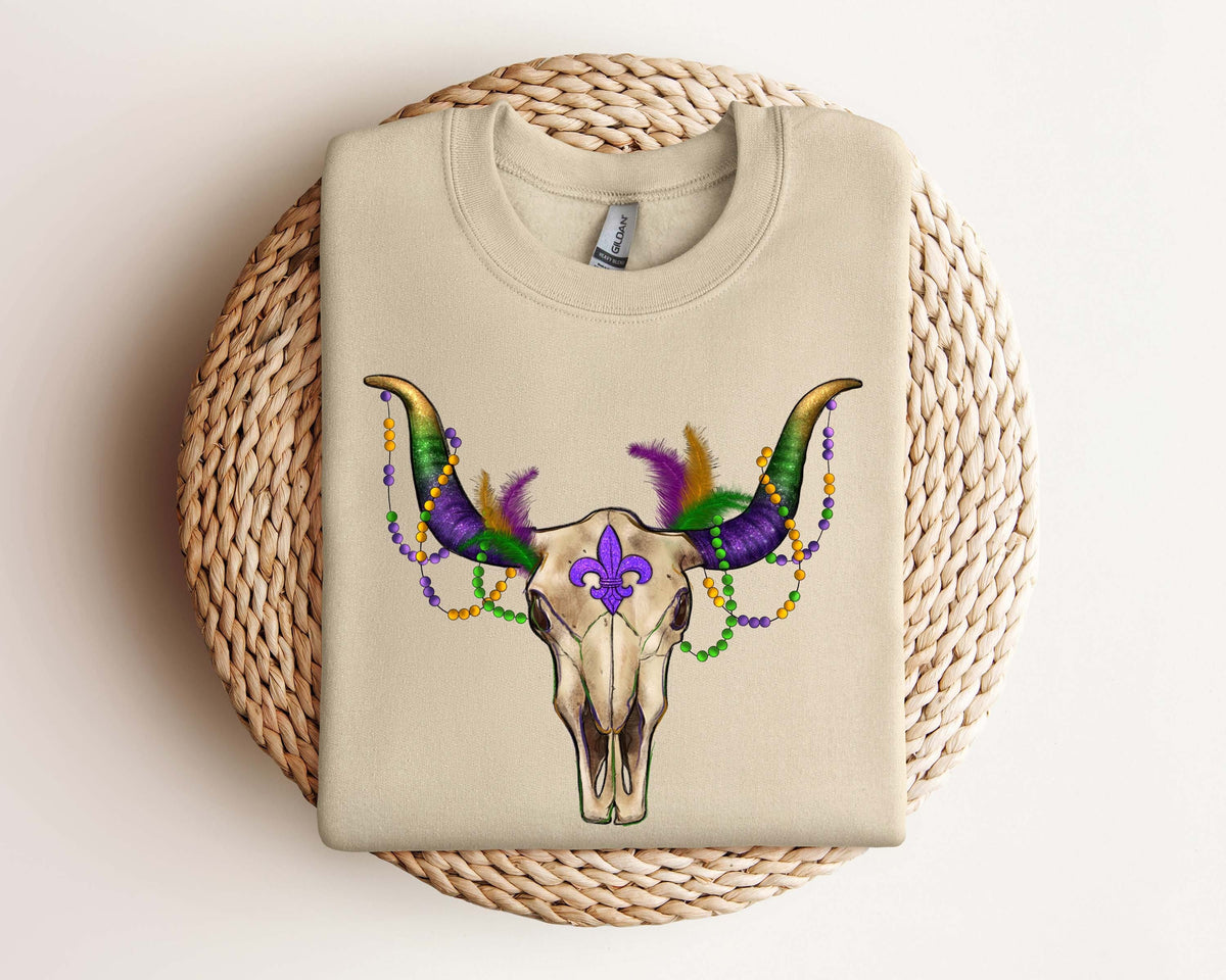Mardi Gras Bull Skull Sweatshirt Hoodie Mardi Gras Shirt This Girl Needs A Drink Mardi Grass Festival Shirt New Orleans Shirt Hoodie – Premium Graphic · Great Gift For Fans