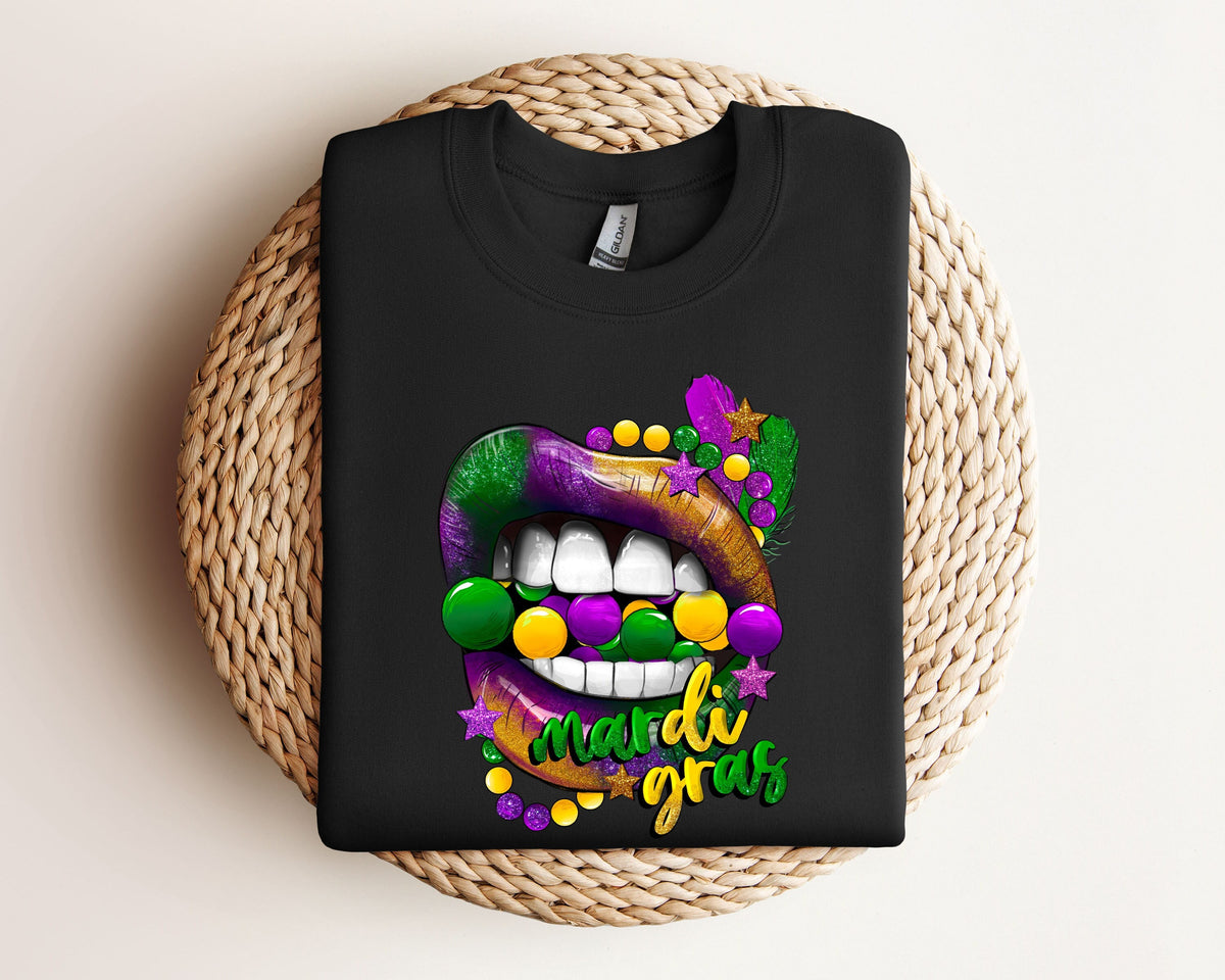 Mardi Gras Lips Sweatshirt Hoodie Mardi Gras Shirt This Girl Needs A Drink Mardi Grass Festival Shirt New Orleans Shirt Hoodie – Cozy Vibes · Must-Have Style