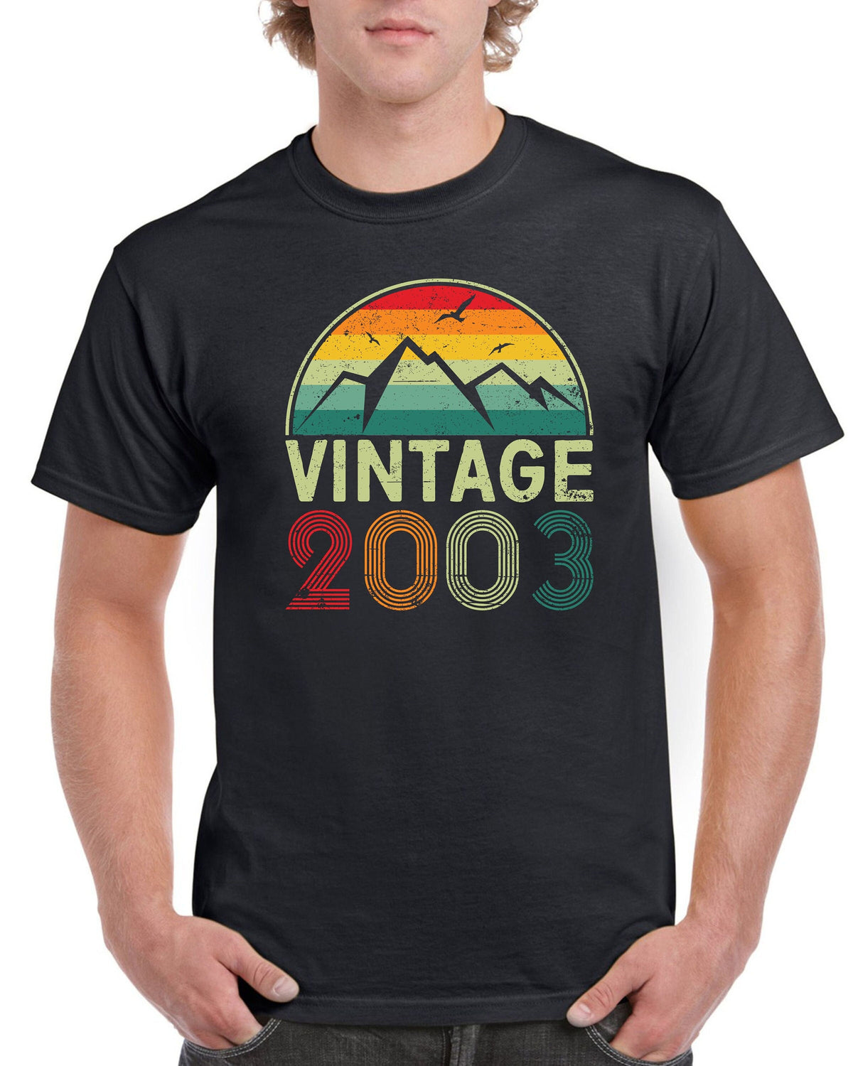 21st Birthday TShirt Gifts Presents For Dad Mens Cotton Tshirts Vintage 2003 21 Years Old Gift Graphic Tee – Soft Feel · High-Quality Print