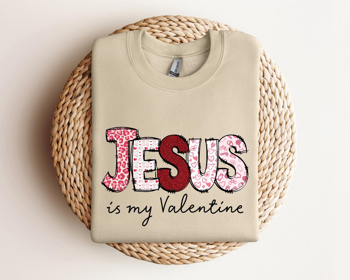 Jesus Valentines Day Shirt Jesus is My Valentine Christian Love Sweatshirt Shirt for Women Gift for GirlfriendReligion Valentines Gift Sweatshirt – Feel-Good Design · Must-Have Style