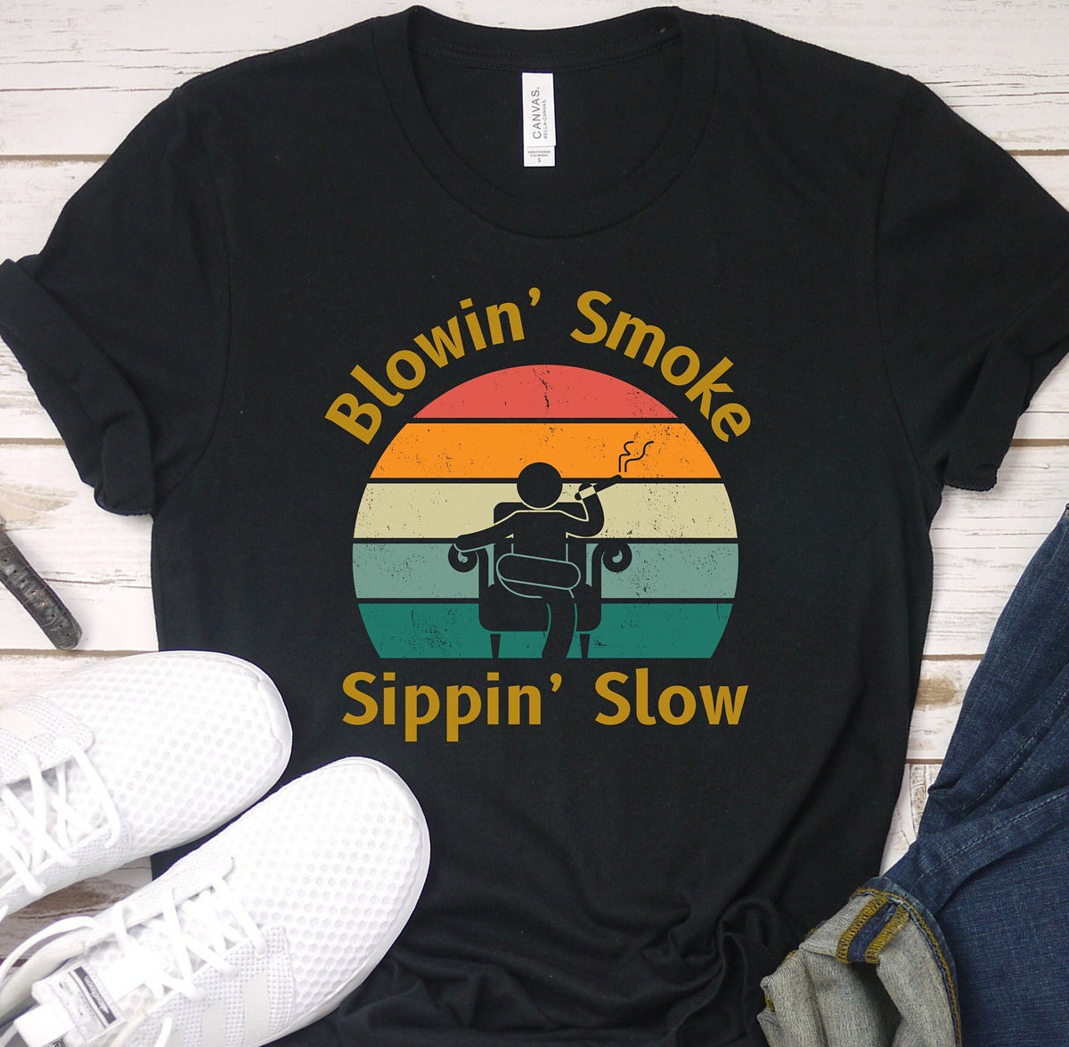 Blowing Smoke Sipping Slow Cigars Shirt Cigar Lover Tee Cigar Gifts For Men Cigar T Shirt Bourbon T Shirt Cigars Accessories Graphic Tee – Easygoing Wear · Perfect For Daily Wear