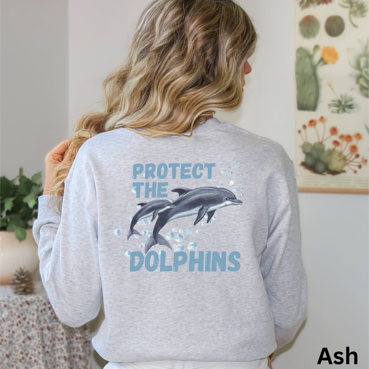 Protect the Dolphins Sweatshirt Dolphin Sweater Dolphin Lover Gift Save The Oceans Animal Conservation Tee Endangered Animal Shirt Sweatshirt – Aesthetic Look · Trending Graphic Apparel