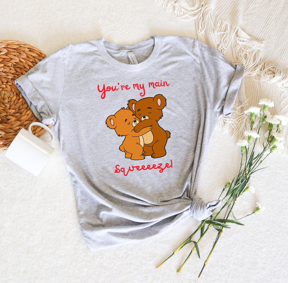 You39re my main Squeeze Valentines Day Shirt Funny Animal Tee Valentine Party Tee Bear Tshirt Gift for her Funny Couple Tee Bear lover Graphic Tee – Feel-Good Design · Top Pick For Any Outfit