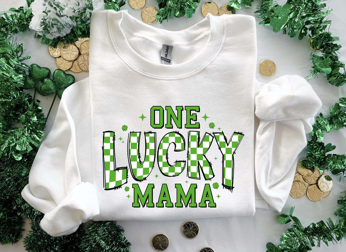 One Lucky Mama Sweatshirt St Patrick39s Day Sweatshirt St Patrick39s Day Hoodie Patrick39s Green Sweatshirt Irish SweatshirtOne Lucky Mama Hoodie – Cozy Vibes · Great Gift For Fans