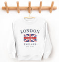 Kids London England UK Crewneck Sweatshirt Youth Vacation Pullover Sweatshirt – Aesthetic Look · High-Quality Print