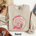 Popcorn Skeleton Valentine Sweatshirt Popcorn Lover Sweater Funny Valentines Day Shirt Skeleton Heart Tee Retro Valentine39s Day Shirt Sweatshirt – Fan Favorite · High-Quality Print