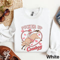 Western Skeleton Valentine Sweatshirt Pucker Up Cowboy Valentine Sweater Funny Valentines Day Skeleton Heart Tee Retro Valentine39s Day Sweatshirt – Warm & Stylish · Perfect For Daily Wear