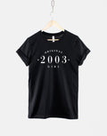21st Birthday TShirt Original 2003 Girl Womens Vintage 21st Birthday Shirt Ladies Birth Year Numbers TShirt Graphic Tee – Premium Graphic · Great Gift For Fans