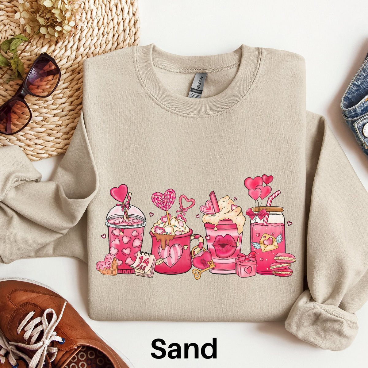 Coffee Valentine Sweatshirt Coffee Lover Sweater Iced Coffee Valentine Cute Valentine Shirt Mama Valentine Valentines Day Coffee Gift Sweatshirt – Everyday Comfort · Great Gift For Fans